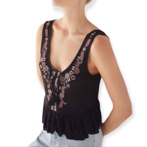 UO Urban Outfitters‎ Boho Embroidered Tank Top Blouse Size S